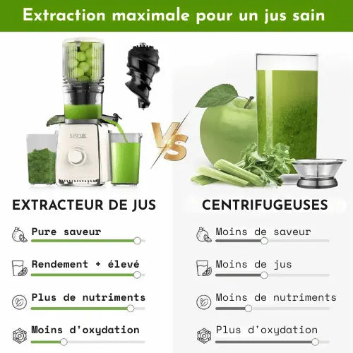 Votre jus frais en 30 secondes, sans épluchage ni découpe